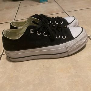 platform black converse size 5.5 womens